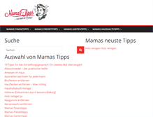 Tablet Screenshot of mamas-tipps.com
